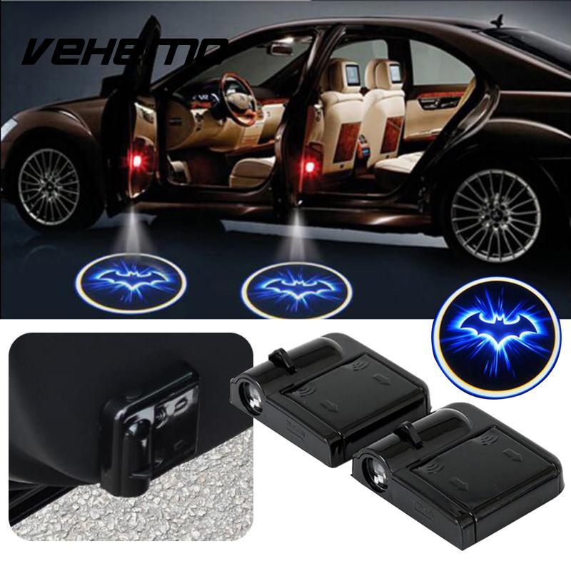 Car Bat Logo - 2017 Hot 1X Wireless Car Bat Door Light Blue Batman LED Car Logo ...