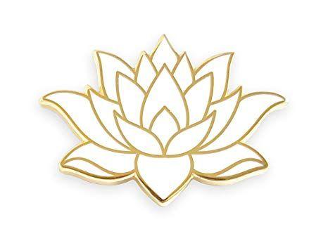 White Lotus Flower Logo - Amazon.com: Pinsanity White Lotus Flower Enamel Lapel Pin: Clothing