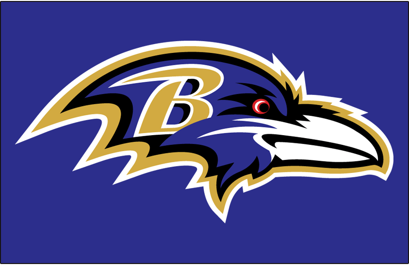 NFL Ravens Logo - Baltimore Ravens Primary Dark Logo - National Football League (NFL ...