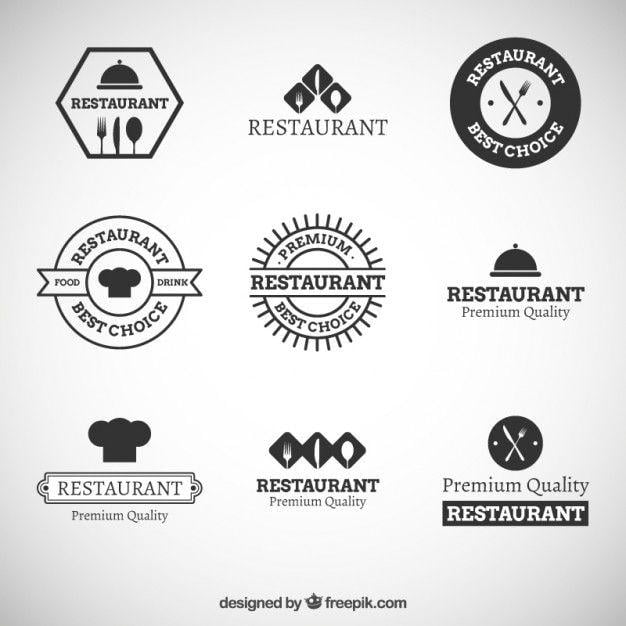 Black and White Circle Restaurant Logo - Black modern restaurant logos Vector | Free Download