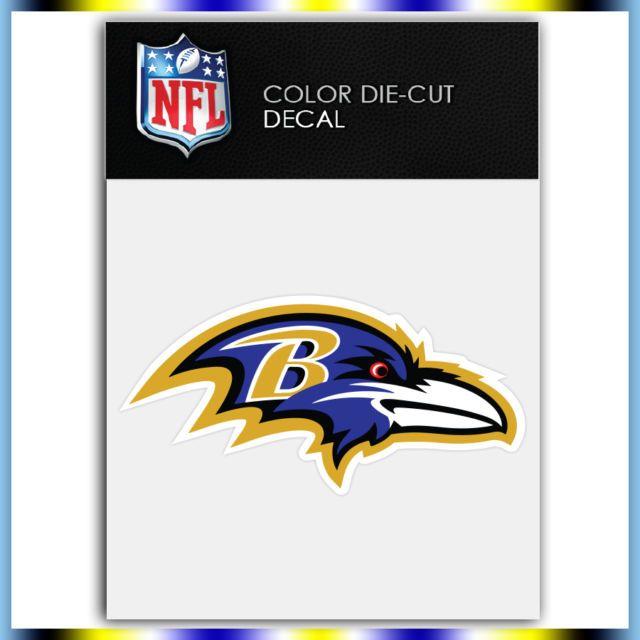 NFL Ravens Logo - Baltimore Ravens Logo NFL Die Cut Vinyl Sticker Car Bumper Window 2 ...