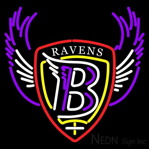 NFL Ravens Logo - Baltimore Ravens 1996 1998 NFL Logo Neon Sign – Neon Sign Inc