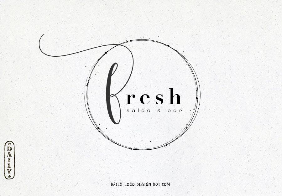 Black and White Circle Restaurant Logo - Minimalist Restaurant Logo Design by Daily Logo Design, The Paris Studio