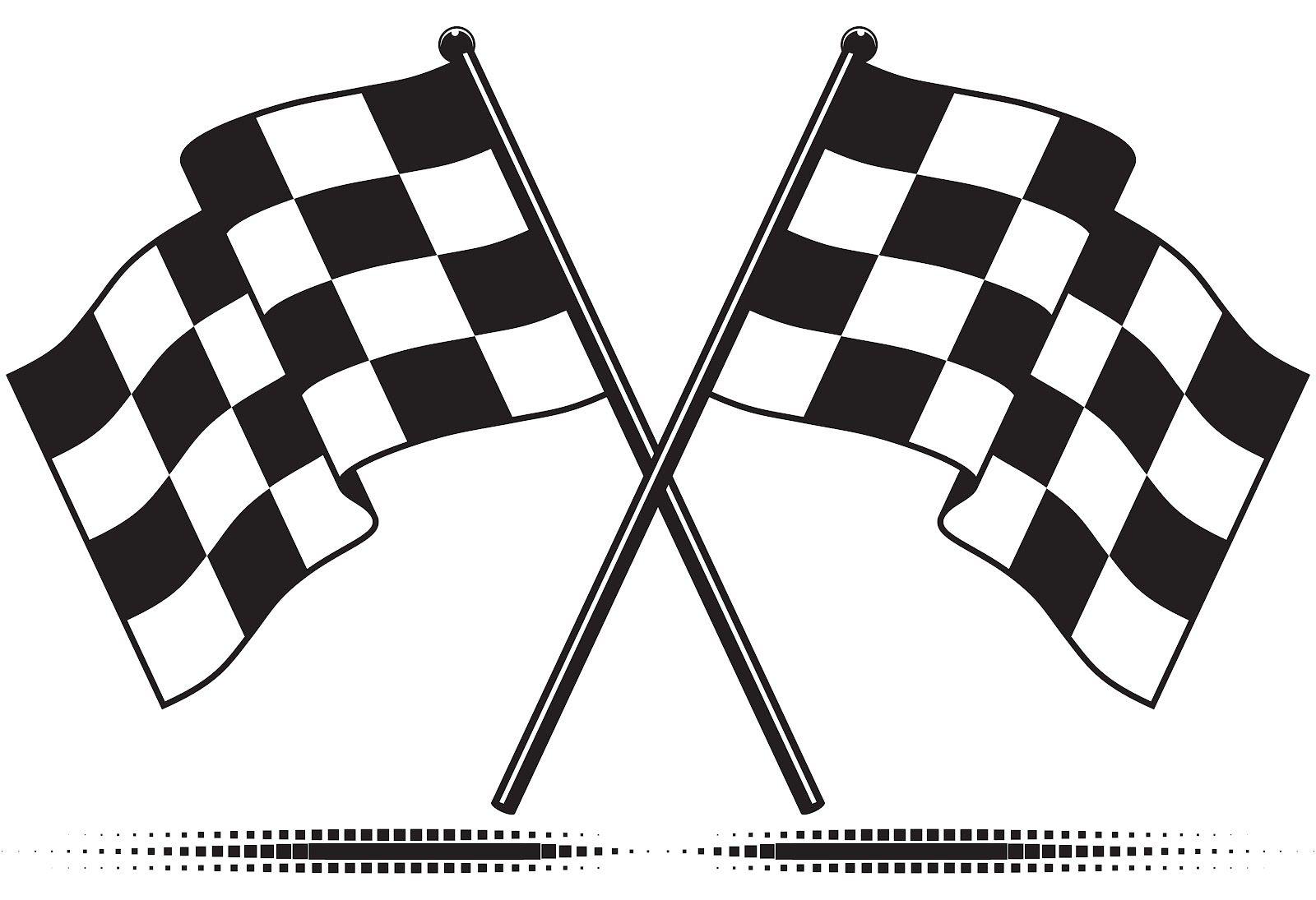 Racing Flag Logo - Two racing flags Logos