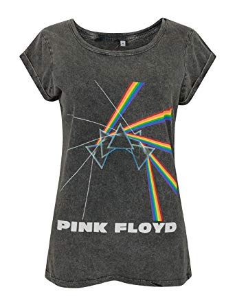 Multi Logo - Pink Floyd Multi Logo Women's Acid Wash T-Shirt: Amazon.co.uk: Clothing