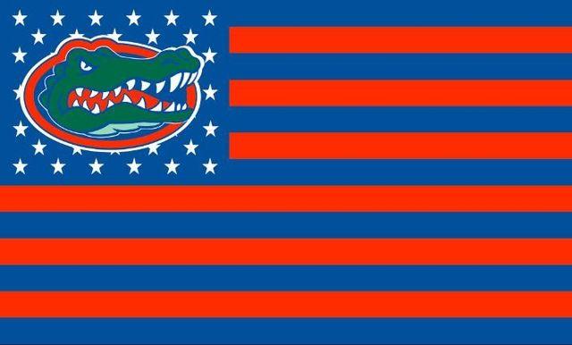 Florida Gators Logo - Florida Gators logo flag with us stars stripes 3ftx5ft Banner 100D ...