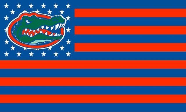 Florida Gators Logo - Florida Gators logo flag with us stars stripes 3ftx5ft Banner 100D