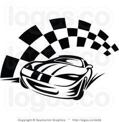Racing Flag Logo - Royalty Free Race Car and Checkered Flag Logo. Egyszerű rajzok