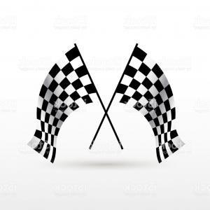 Racing Flag Logo - Photostock Vector Checkered Racing Flag Symbolic Design Of End Of