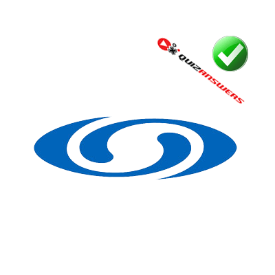 Blue Oval Swirl Logo - 2 Blue Swirls Logo - Logo Vector Online 2018