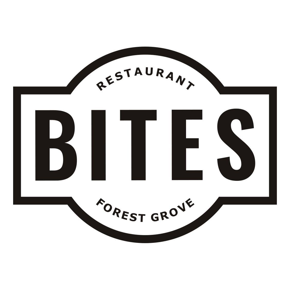 Black and White Circle Restaurant Logo - Bites Restaurant