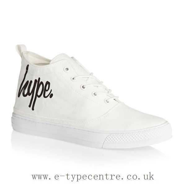 Black and White Lace Up Logo - High-Top - White/Black Hype Trainers/Regular fit/Lace-up trainer ...