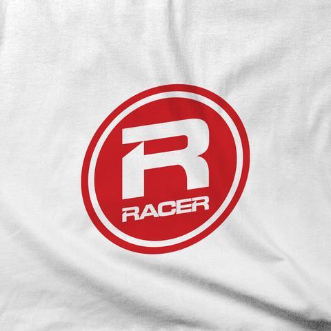 White and Red Oval Logo - Logo Tees – The RACER Store
