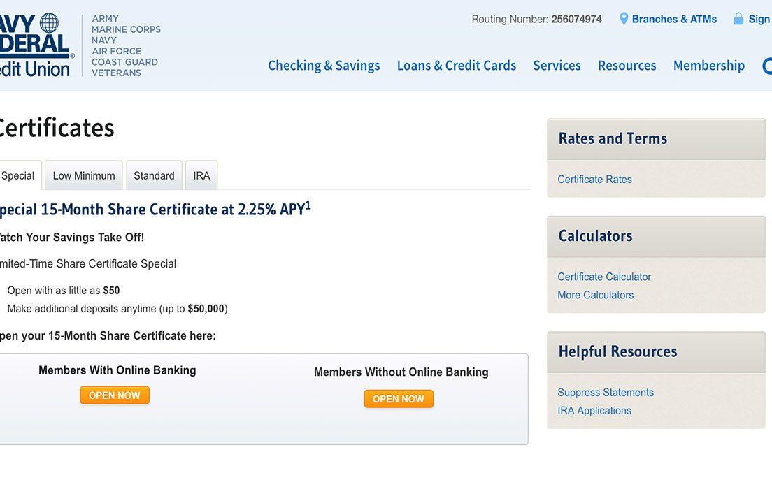 Navy Federal Logo - Navy Federal Credit Union's Amazing CD Deal | Bankrate.com