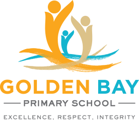 Golden School Logo - Golden Bay Primary School. Creating a community of learners focused
