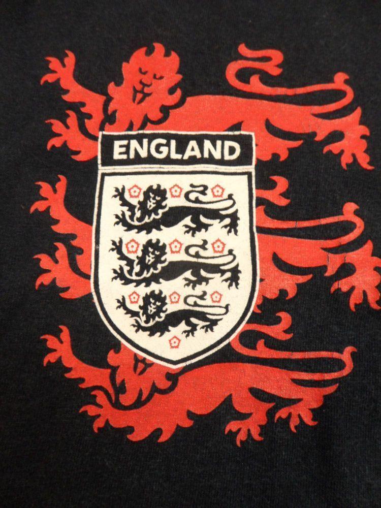Umbro Lion Logo - Blue England National Soccer Team Three Lions T-Shirt Futbol Umbro ...