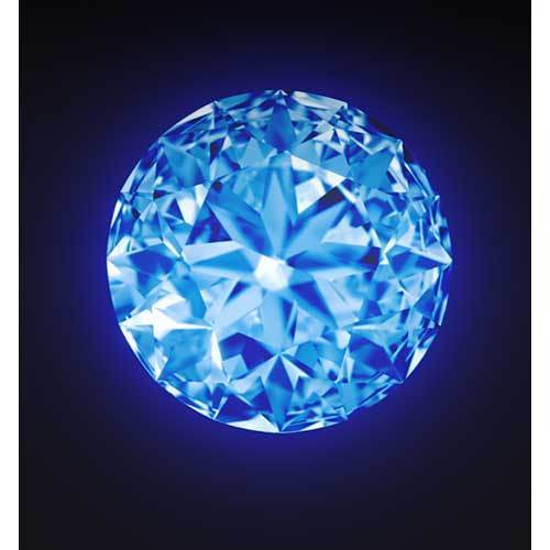 Round Blue Oval Logo - Round Diamond - Round Blue Diamond Wholesaler from Kolkata
