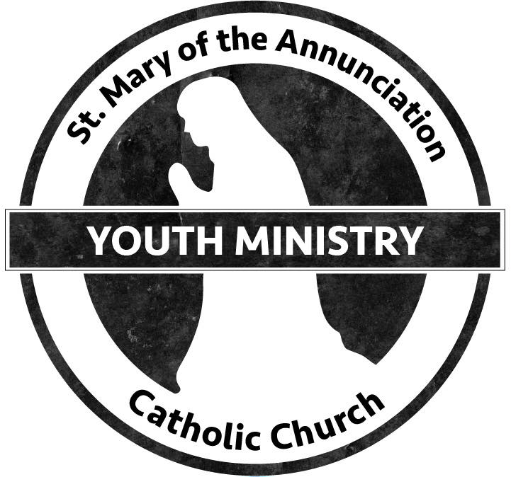 YM Logo - St. Mary of the Annunciation Catholic Church | YM Logo B+W