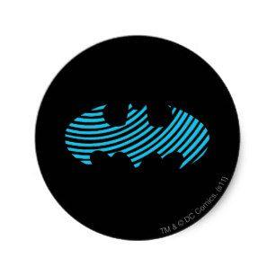 Round Blue Oval Logo - Bat Logo Stickers & Labels | Zazzle UK