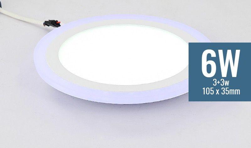 Round Blue Oval Logo - Lotus 6W Round Blue Edge Lit LED Panel Light