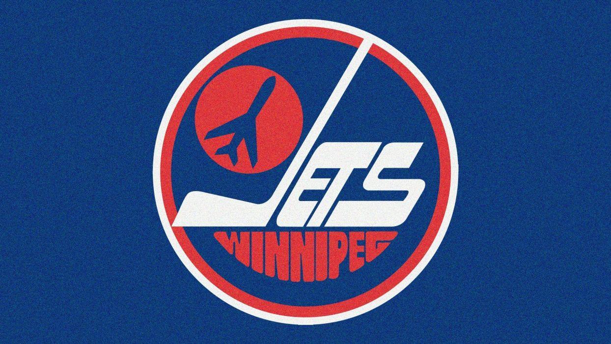 Winnipeg Jets Old Logo - Blue sports hockey NHL ice hockey logos Winnipeg Jets 80s wallpaper ...