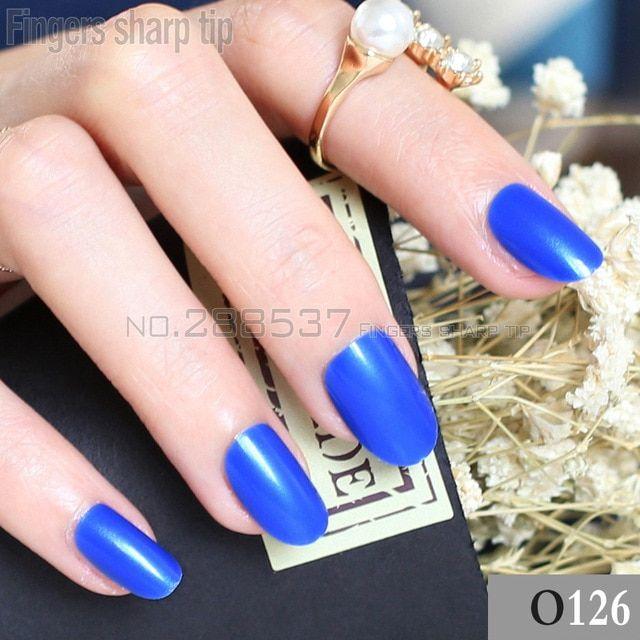 Round Blue Oval Logo - 24pcs new product sales long small round Royal blue oval head fake ...