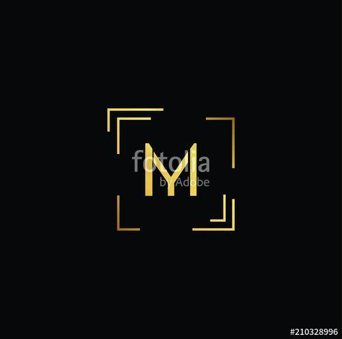 YM Logo - Initial Gold letter MY YM Logo Design with black Background Vector ...