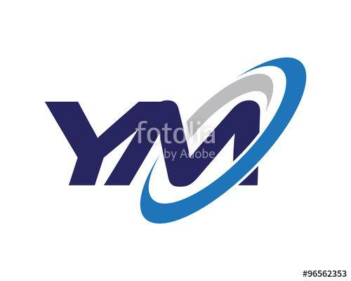 YM Logo - YM Letter Swoosh Media Logo Stock Image And Royalty Free Vector