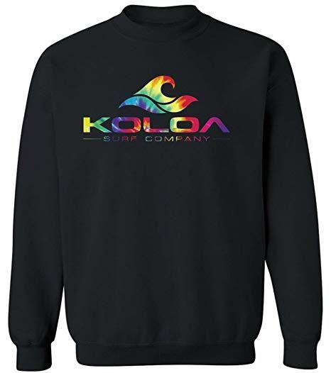 Double Wave Logo - Koloa Surf Co.(tm) Rainbow Wave Logo Crewneck Sweatshirt at