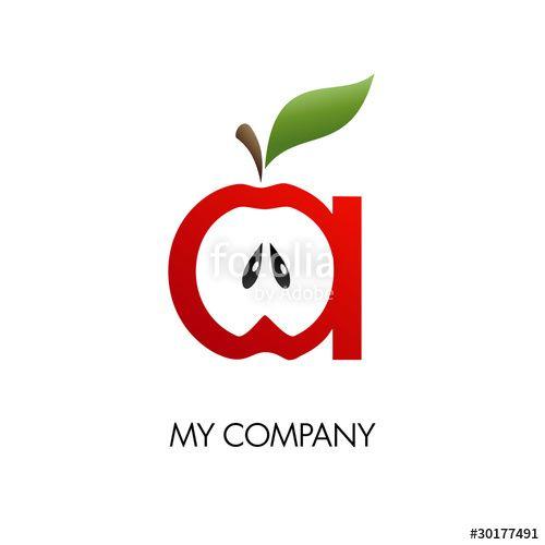Letter a Apple Logo - Logo letter A, apple # Vector