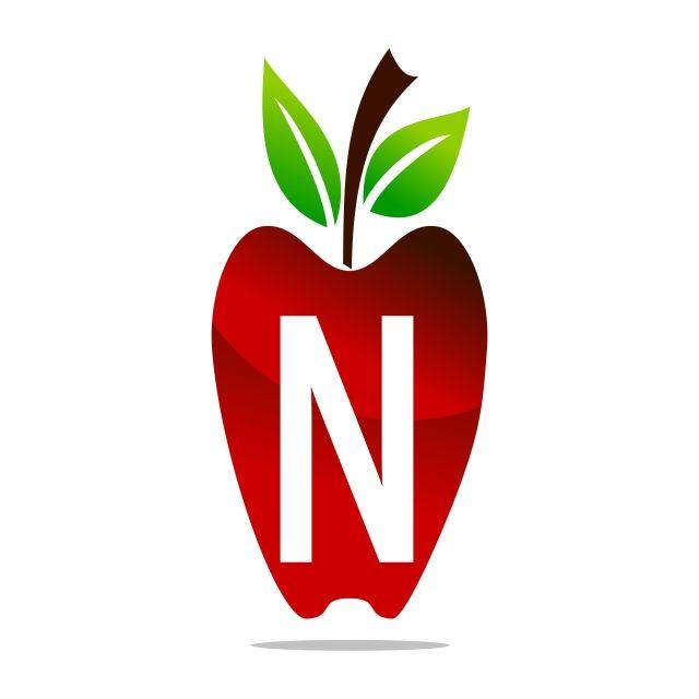 Letter a Apple Logo - Apple Letter N Logo Design Template Vector, Design, Eating, Food PNG ...