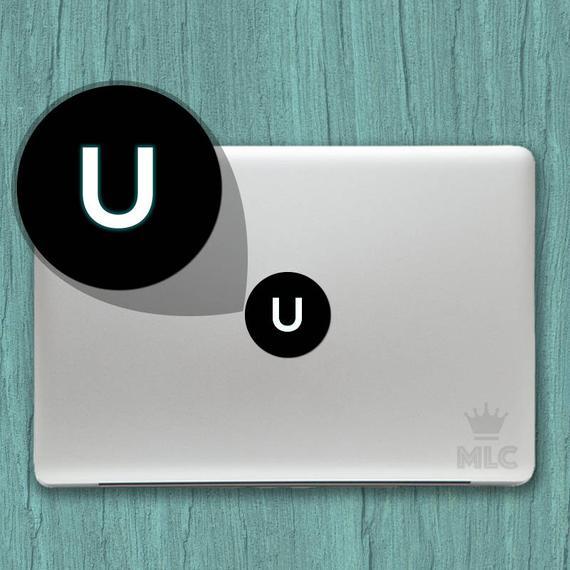 Letter a Apple Logo - 30% OFF Letter U Mac Light Decal Letter U Mac Apple Logo | Etsy