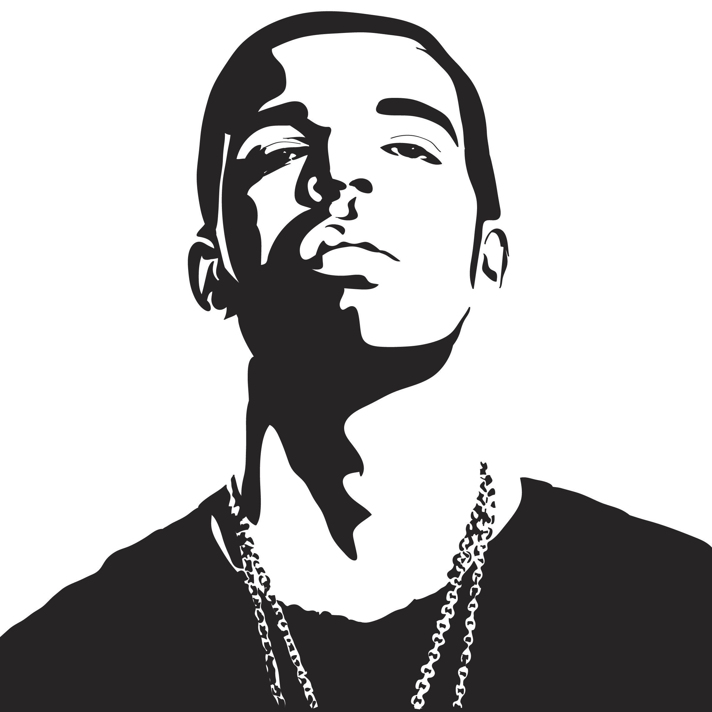 Drake Black and White Logo - Drake Print, Wall Art Prints, Art Print, Minimalist Print, Digital