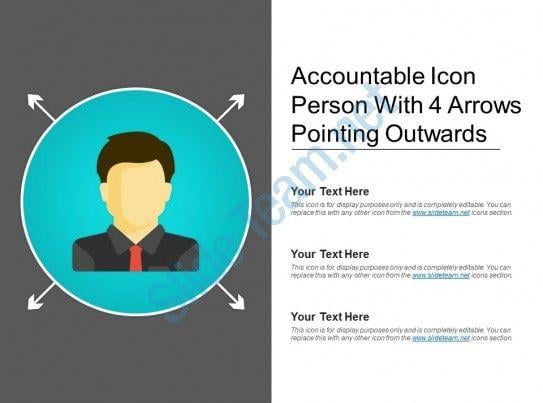 4 Arrows Pointing in Logo - Accountable Icon Person With 4 Arrows Pointing Outwards | PowerPoint ...