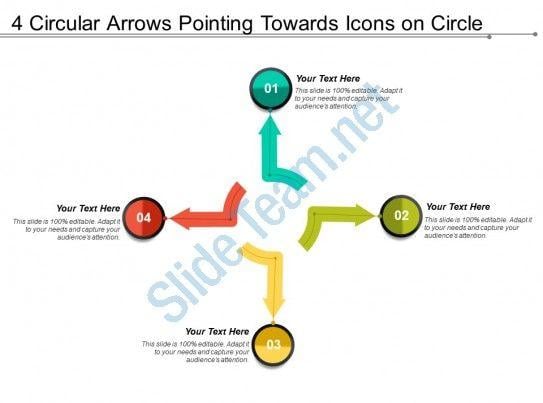 4 Arrows Pointing in Logo - 4 Circular Arrows Pointing Towards Icons On Circle | PowerPoint ...