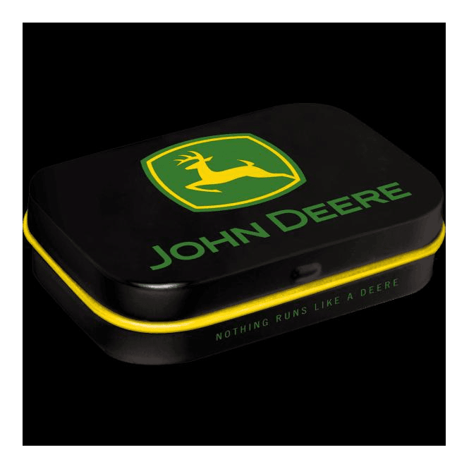 Small John Deere Logo - Nostalgic Art Tin Box & Mints John Deere Logo Black SMALL