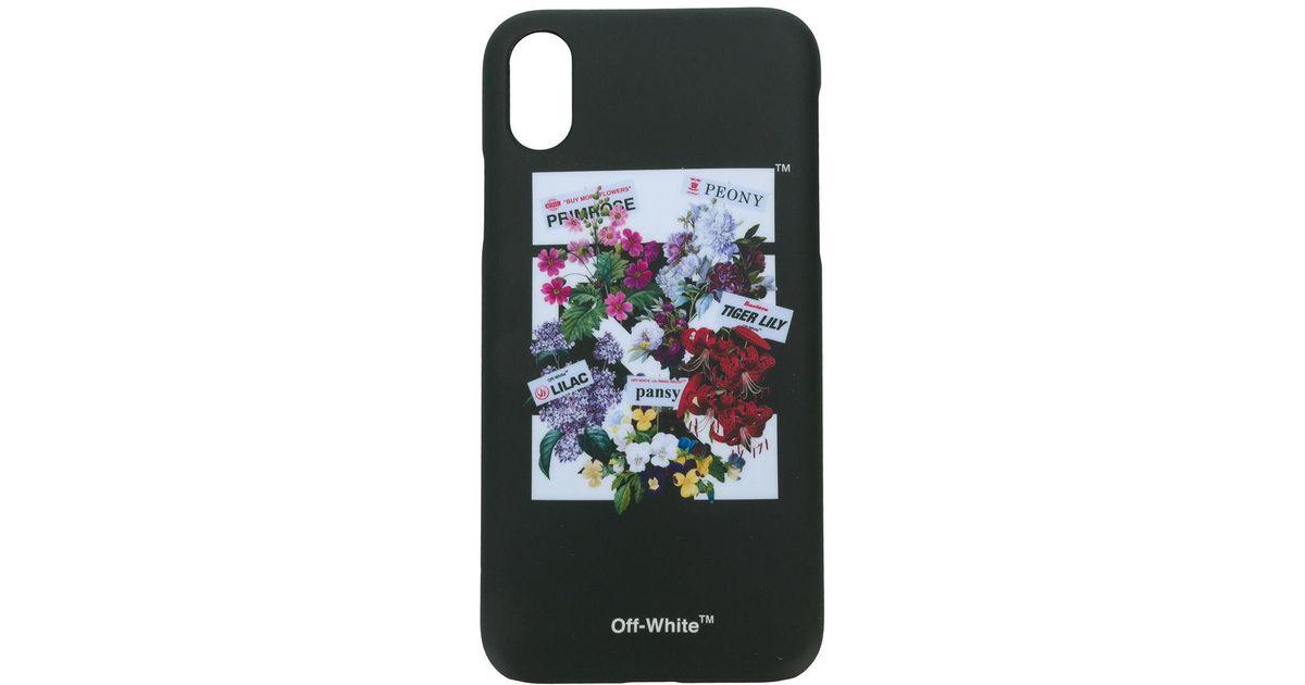Flower Off White Virgil Logo - Lyst White C O Virgil Abloh Flower Shop Print IPhone X Case