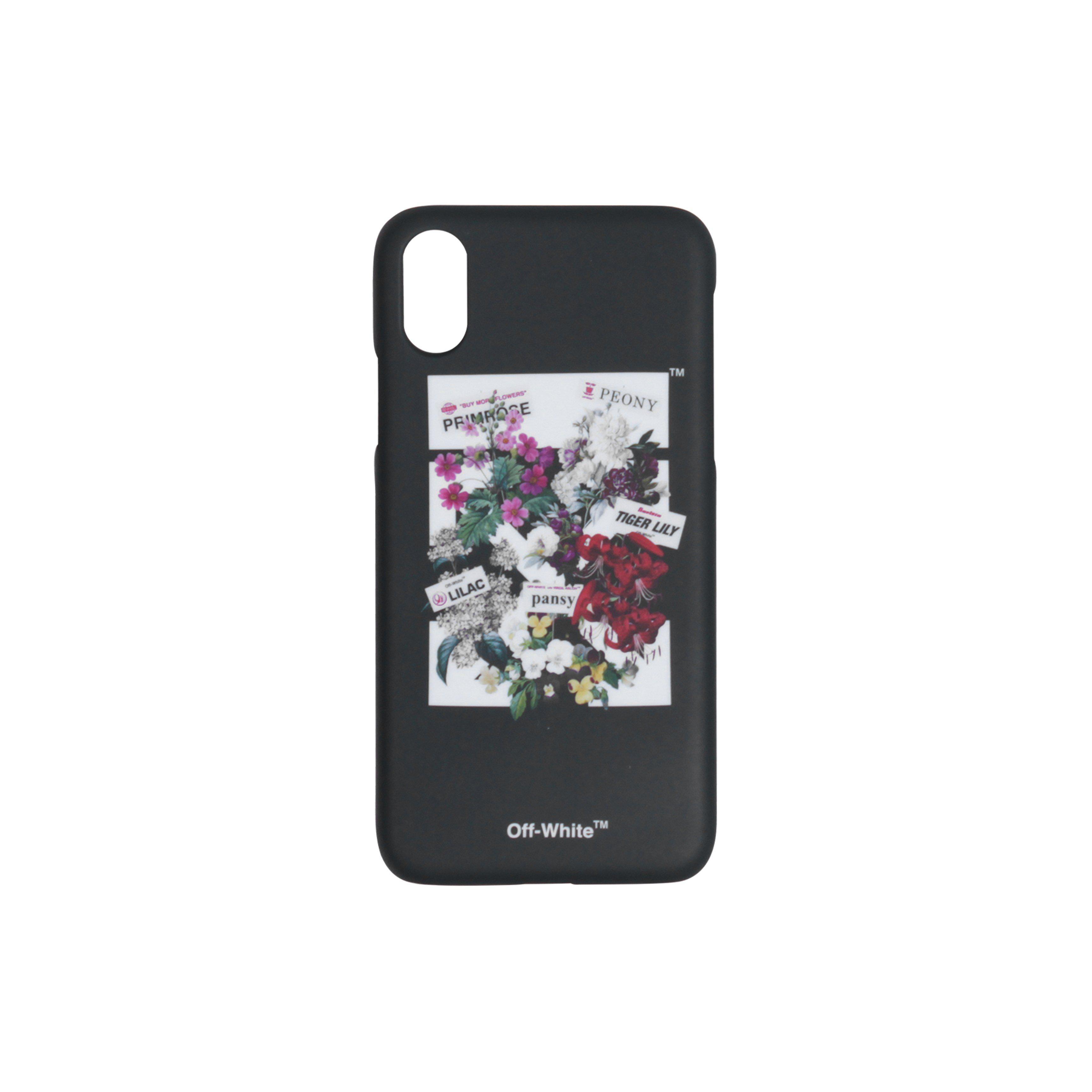 Flower Off White Virgil Logo - Lyst White C O Virgil Abloh Flower Shop IPhone X Case In Black