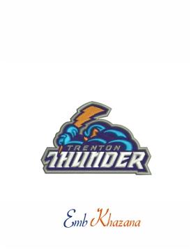 Trenton Thunder Logo - Trenton thunder logo embroidery design