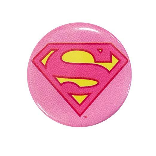 Supergirl Logo - Amazon.com: Superman Supergirl Logo Button: Clothing