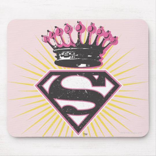 Supergirl Logo - Supergirl Logo with Crown Mouse Pad | Zazzle.com