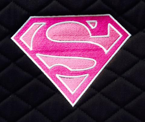 Supergirl Logo - Supergirl Logo Embroidered Saddle Pad – The Houndstooth Horse