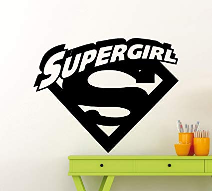 Supergirl Logo - Amazon.com: Supergirl Logo Wall Decal Cartoons Comics Superhero ...
