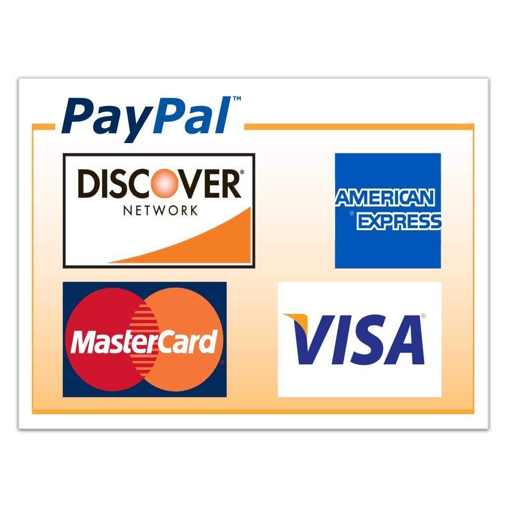 PayPal Credit Card Logo - Amazon.com : VictoryStore Stickers - 'PayPal Credit Card Sign Vinyl