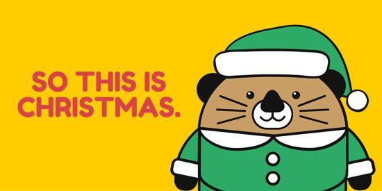 Christmas Google Plus Logo - Christmas Otter Google Plus Banner