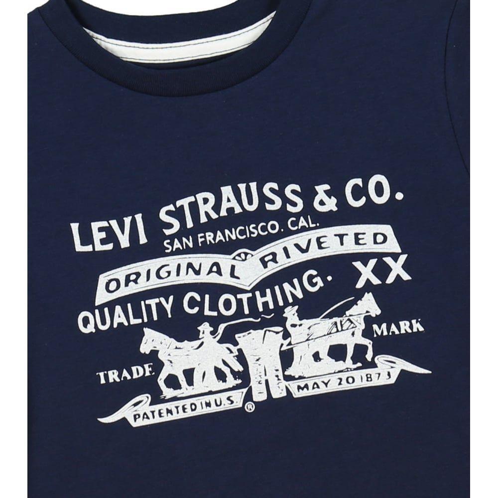 White Blue Horse Logo - Levi's Boys Navy T-Shirt with White Horse Logo Print - Levi's from ...