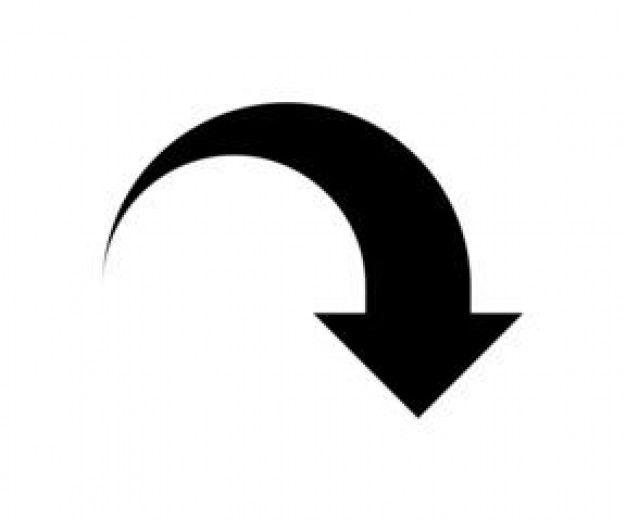 Curved Arrow Logo - Curved Arrow Point To Down_318 9792