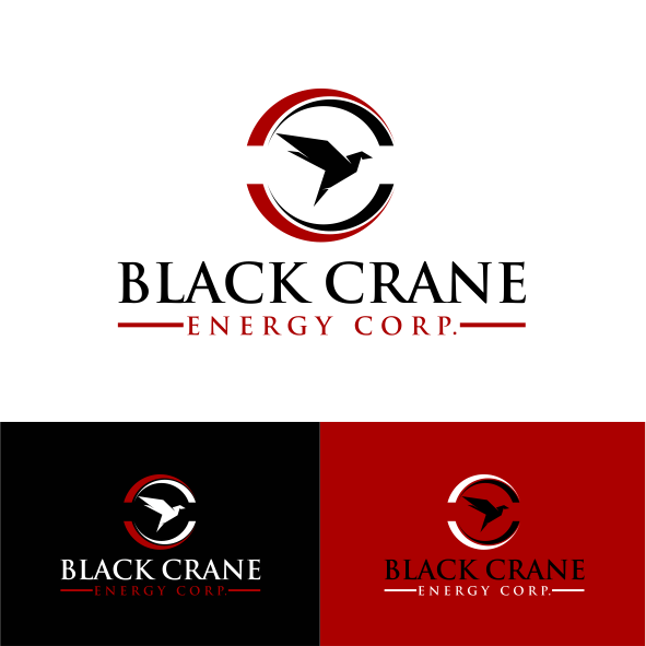 Black Red Crane Logo - Professional, Modern, Oil And Gas Logo Design for Black Crane Energy ...
