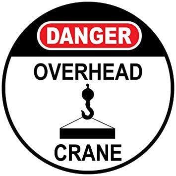 Black Red Crane Logo - Amazon.com : Overhead Crane Red Black Anti-Slip Floor Sticker Decal ...