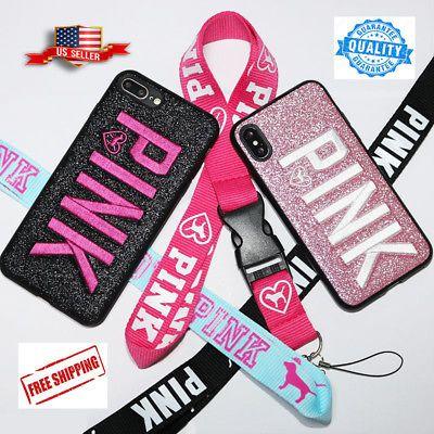 Victoria Secret Pink Glitter Logo - NEW VICTORIA'S SECRET PINK 3D Glitter iPhone Pink/Black Phone Case 6 ...